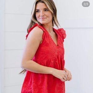 Babydoll red blouse